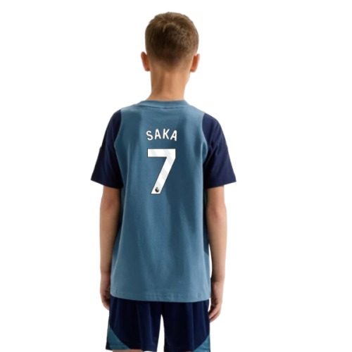 2025-2026 Arsenal Training Tee (Blanch Blue) - Kids (Saka 7)