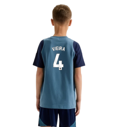 2025-2026 Arsenal Training Tee (Blanch Blue) - Kids (Vieira 4)