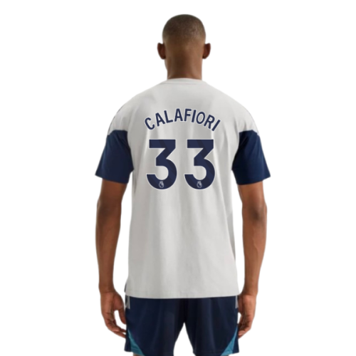 2025-2026 Arsenal Training Tee (Grey) (Calafiori 33)
