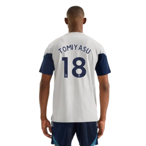 2025-2026 Arsenal Training Tee (Grey) (Tomiyasu 18)