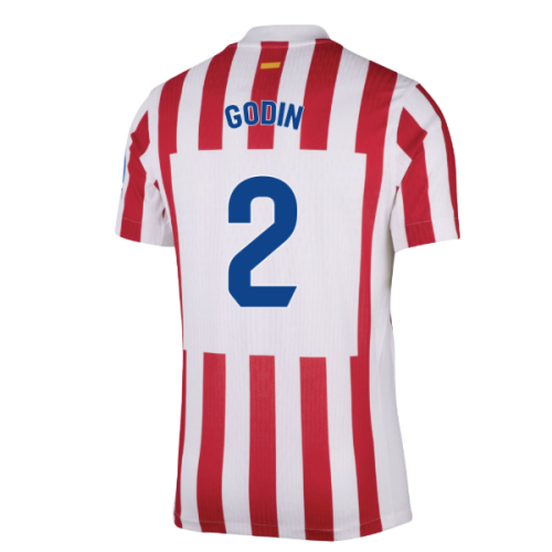 2025-2026 Atletico Madrid Home Authentic Shirt (Godin 2)
