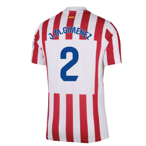 2025-2026 Atletico Madrid Home Authentic Shirt (J.M.Gimenez 2)