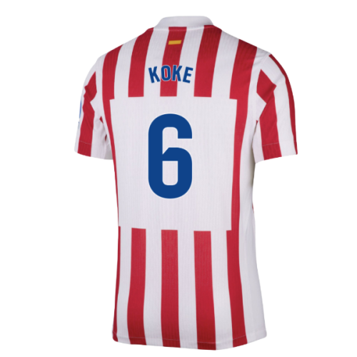 2025-2026 Atletico Madrid Home Authentic Shirt (Koke 6)