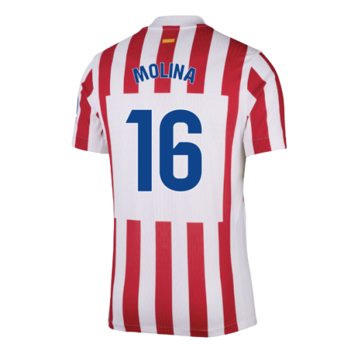2025-2026 Atletico Madrid Home Authentic Shirt (Molina 16)