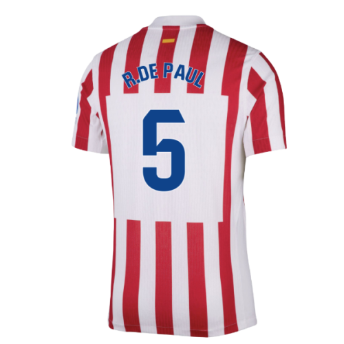 2025-2026 Atletico Madrid Home Authentic Shirt (R.De Paul 5)