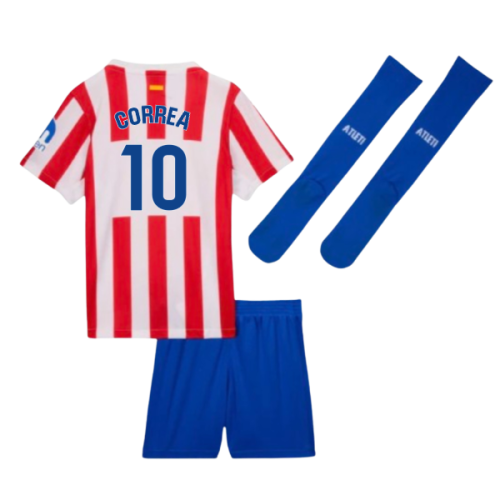 2025-2026 Atletico Madrid Home Little Boys Mini Kit (Correa 10)