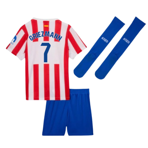 2025-2026 Atletico Madrid Home Little Boys Mini Kit (Griezmann 7)