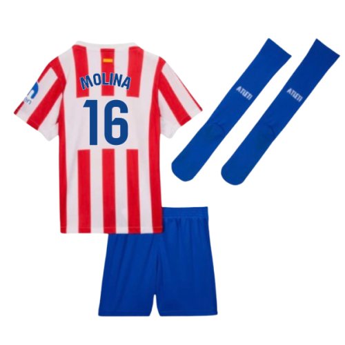 2025-2026 Atletico Madrid Home Little Boys Mini Kit (Molina 16)