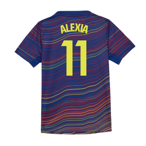 2025-2026 Barcelona Academy Pro Pre Match Shirt (Blue) - Kids (Alexia 11)