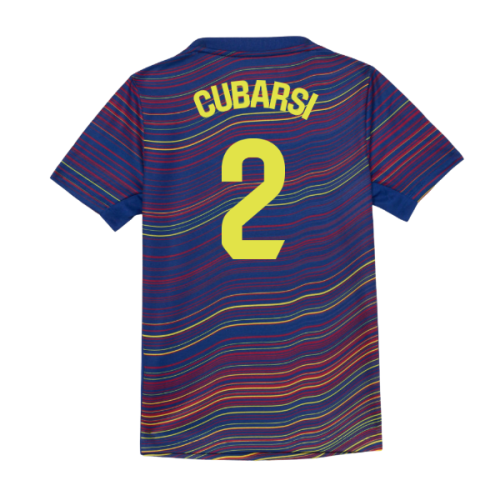 2025-2026 Barcelona Academy Pro Pre Match Shirt (Blue) - Kids (Cubarsi 2)