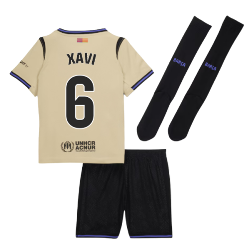 2025-2026 Barcelona Away Little Kids Mini Kit (Xavi 6)