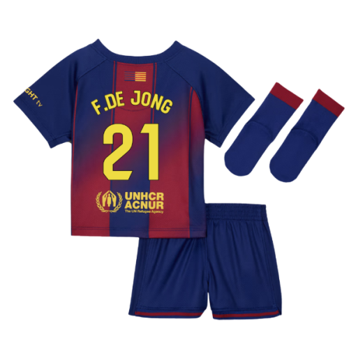 2025-2026 Barcelona Home Baby Kit (F.De Jong 21)
