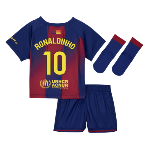 2025-2026 Barcelona Home Baby Kit (Ronaldinho 10)
