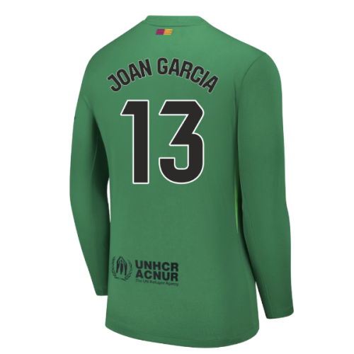 2025-2026 Barcelona Home Goalkeeper Shirt (Green) (Joan Garcia 13)