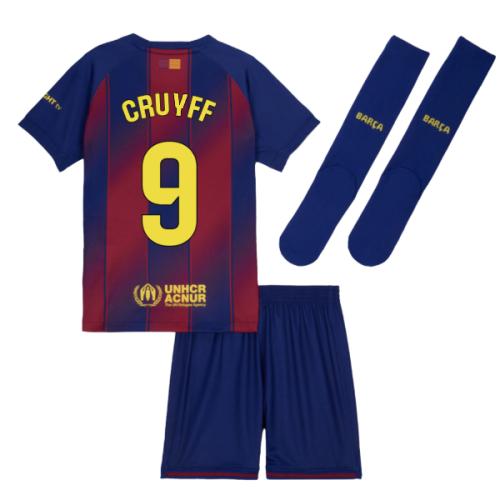 2025-2026 Barcelona Home Mini Kit (Cruyff 9)