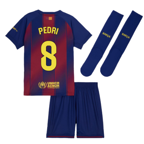 2025-2026 Barcelona Home Mini Kit (Pedri 8)