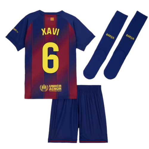 2025-2026 Barcelona Home Mini Kit (Xavi 6)
