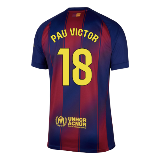 2025-2026 Barcelona Home Shirt (Pau Victor 18)