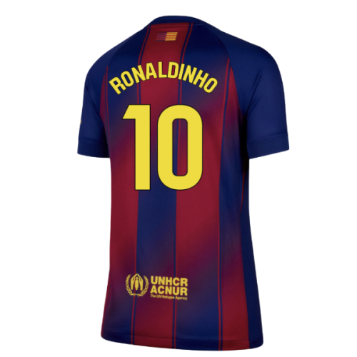 2025-2026 Barcelona Home Shirt (Womens) (Ronaldinho 10)