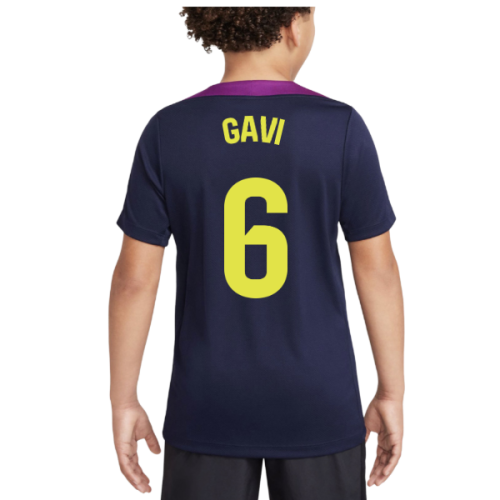 2025-2026 Barcelona Strike Training Shirt (Purple) - Kids (Gavi 6)