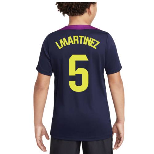 2025-2026 Barcelona Strike Training Shirt (Purple) - Kids (I.Martinez 5)