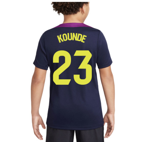 2025-2026 Barcelona Strike Training Shirt (Purple) - Kids (Kounde 23)