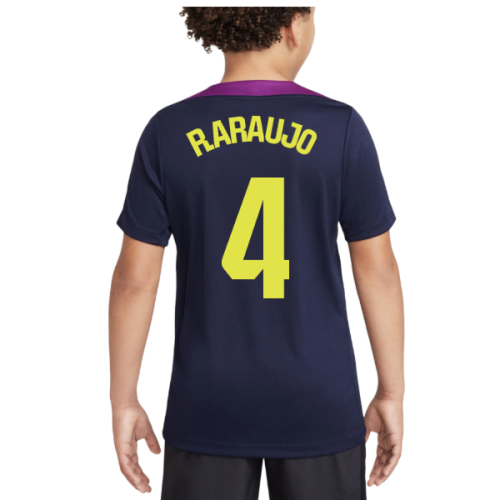 2025-2026 Barcelona Strike Training Shirt (Purple) - Kids (R.Araujo 4)