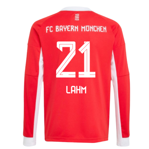 2025-2026 Bayern Munich Long Sleeve Home Shirt (Kids) (Lahm 21)