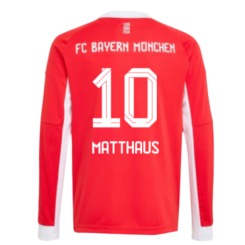 2025-2026 Bayern Munich Long Sleeve Home Shirt (Kids) (Matthaus 10)
