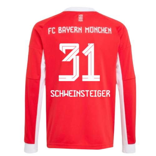 2025-2026 Bayern Munich Long Sleeve Home Shirt (Kids) (Schweinsteiger 31)