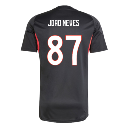2025-2026 Benfica Training Jersey (Black) (Joao Neves 87)