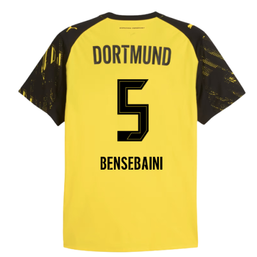 2025-2026 Borussia Dortmund Authentic Home Shirt (Bensebaini 5)