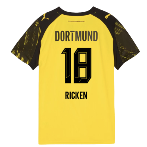 2025-2026 Borussia Dortmund Home Shirt (Kids) (Ricken 18)