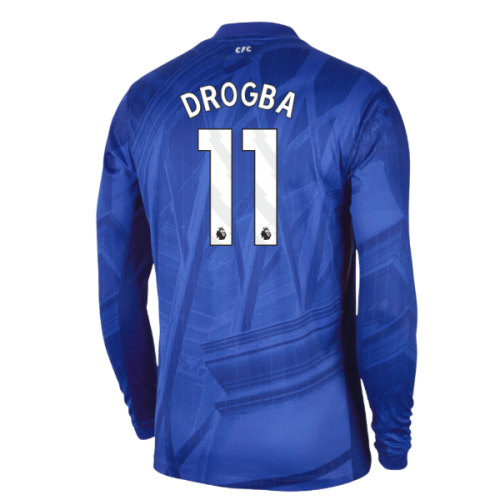 2025-2026 Chelsea Home Long Sleeve Shirt (Drogba 11)