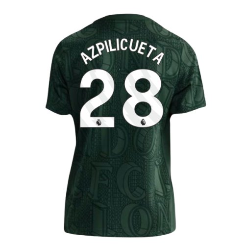 2025-2026 Chelsea Pre Match Shirt (Green) - Kids (Azpilicueta 28)