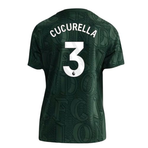 2025-2026 Chelsea Pre Match Shirt (Green) - Kids (Cucurella 3)