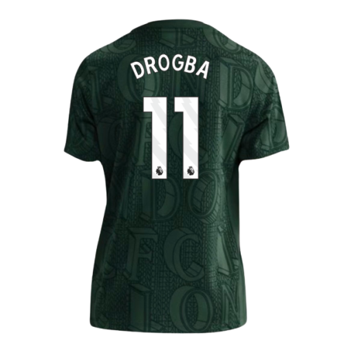 2025-2026 Chelsea Pre Match Shirt (Green) - Kids (Drogba 11)