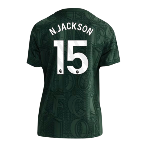 2025-2026 Chelsea Pre Match Shirt (Green) - Kids (N.Jackson 15)