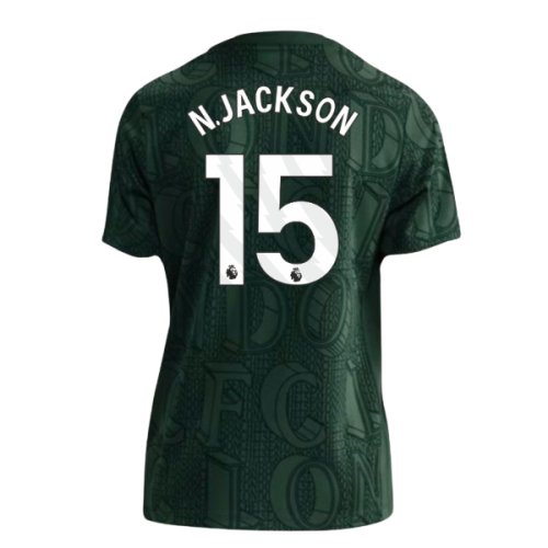 2025-2026 Chelsea Pre Match Shirt (Green) - Kids (N.Jackson 15)