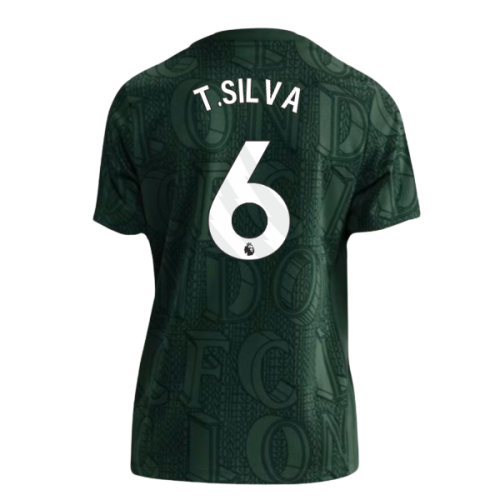 2025-2026 Chelsea Pre Match Shirt (Green) - Kids (T.Silva 6)