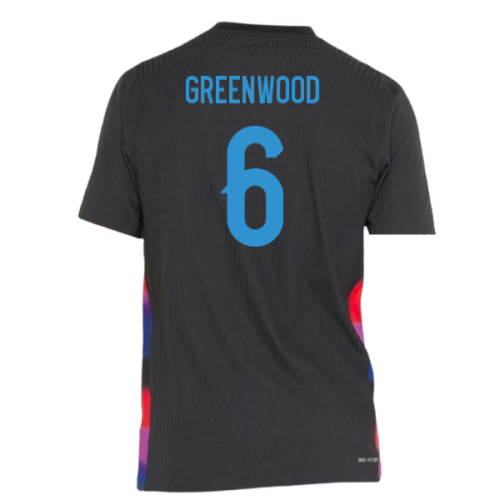 2025-2026 England WEC Authentic Away Shirt (Black) - Mens (GREENWOOD 6)