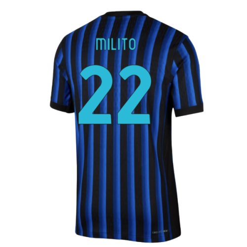 2025-2026 Inter Milan Home Authentic Dri-Fit ADV Shirt (Milito 22)