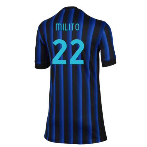 2025-2026 Inter Milan Home Shirt (Kids) (Milito 22)