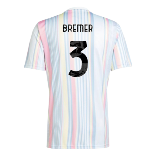2025-2026 Juventus Pre-Match Shirt (White) (Bremer 3)
