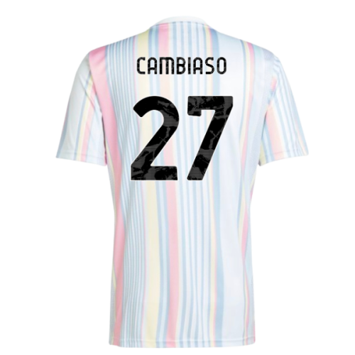 2025-2026 Juventus Pre-Match Shirt (White) (Cambiaso 27)