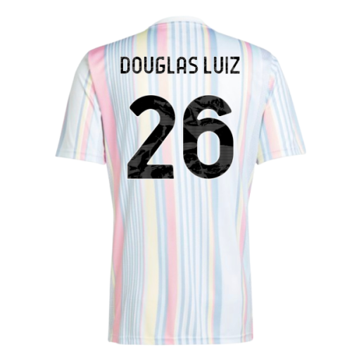 2025-2026 Juventus Pre-Match Shirt (White) (Douglas Luiz 26)