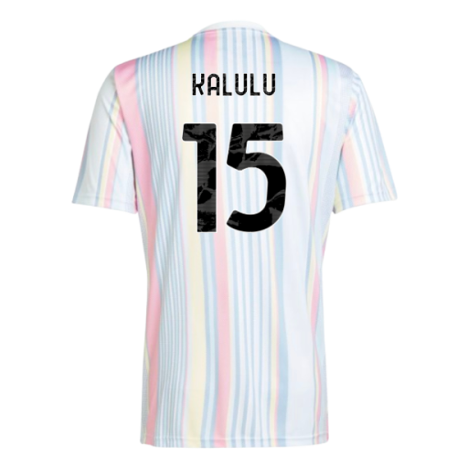 2025-2026 Juventus Pre-Match Shirt (White) (Kalulu 15)