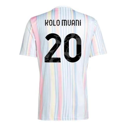 2025-2026 Juventus Pre-Match Shirt (White) (Kolo Muani 20)
