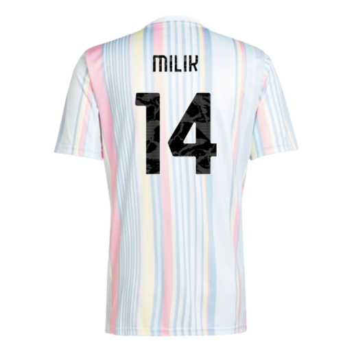 2025-2026 Juventus Pre-Match Shirt (White) (Milik 14)