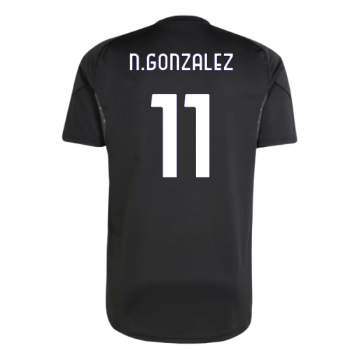 2025-2026 Juventus Training Shirt (Black) (N.Gonzalez 11)